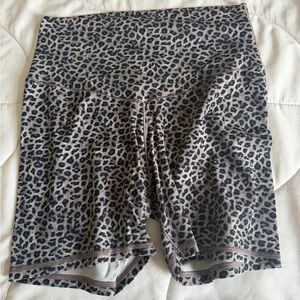 Leopard Print High-Waisted Shorts